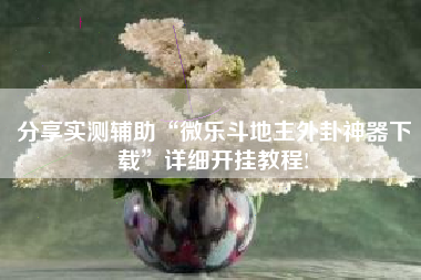 分享实测辅助“微乐斗地主外卦神器下载”详细开挂教程!