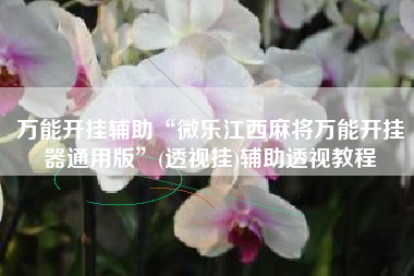 万能开挂辅助“微乐江西麻将万能开挂器通用版”(透视挂)辅助透视教程