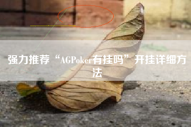 强力推荐“AGPoker有挂吗	”开挂详细方法