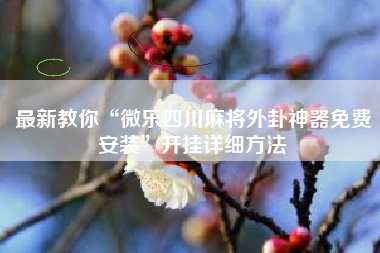 最新教你“微乐四川麻将外卦神器免费安装	”开挂详细方法