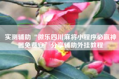 实测辅助“微乐四川麻将小程序必赢神器免费安	”分享辅助外挂教程