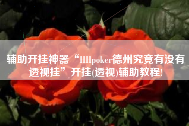 辅助开挂神器“HHpoker德州究竟有没有透视挂	”开挂(透视)辅助教程!
