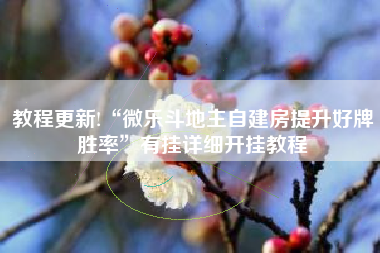 教程更新!“微乐斗地主自建房提升好牌胜率”有挂详细开挂教程