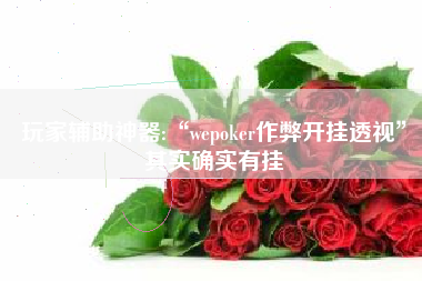玩家辅助神器:“wepoker作弊开挂透视	”其实确实有挂