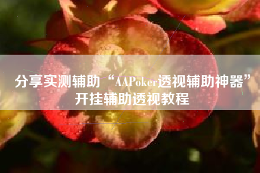分享实测辅助“AAPoker透视辅助神器	”开挂辅助透视教程