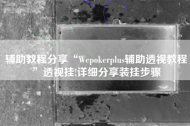 辅助教程分享“Wepokerplus辅助透视教程	”透视挂!详细分享装挂步骤