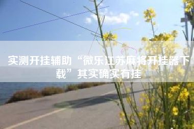 实测开挂辅助“微乐江苏麻将开挂器下载	”其实确实有挂