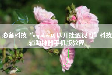 必备科技“appoker可以开挂透视吗”科技辅助神器手机版教程