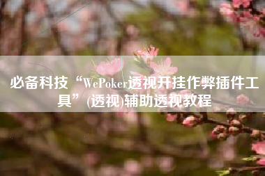 必备科技“WePoker透视开挂作弊插件工具”(透视)辅助透视教程