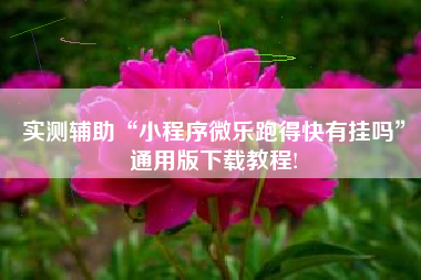 实测辅助“小程序微乐跑得快有挂吗	”通用版下载教程!