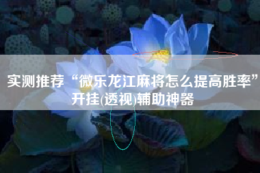 实测推荐“微乐龙江麻将怎么提高胜率”开挂(透视)辅助神器