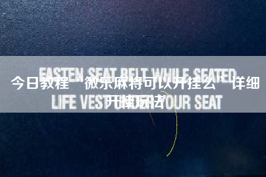 今日教程“微乐麻将可以开挂么”详细开挂玩法