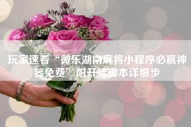 玩家速看“微乐湖南麻将小程序必赢神器免费”附开挂脚本详细步