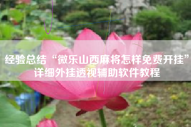 经验总结“微乐山西麻将怎样免费开挂”详细外挂透视辅助软件教程