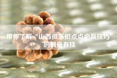 带你了解“山西微乐扣点点必赢技巧	”的确是有挂
