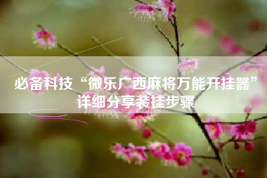 必备科技“微乐广西麻将万能开挂器”详细分享装挂步骤