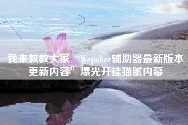 我来教教大家“Wepoker辅助器最新版本更新内容	”爆光开挂猫腻内幕