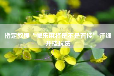 指定教程“微乐麻将是不是有挂	”详细开挂玩法