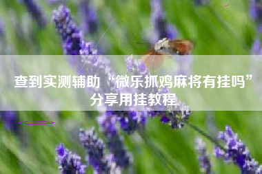 查到实测辅助“微乐抓鸡麻将有挂吗”分享用挂教程