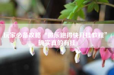 玩家必备攻略“微乐跑得快开挂教程	”(确实真的有挂)