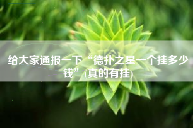 给大家通报一下“德扑之星一个挂多少钱”(真的有挂)