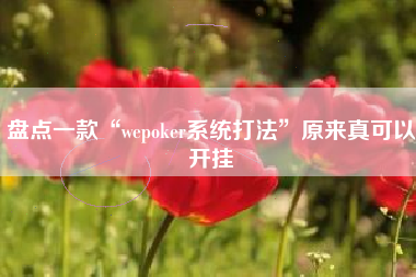 盘点一款“wepoker系统打法”原来真可以开挂