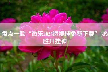 盘点一款“微乐2025透视挂免费下载	”(必胜开挂神