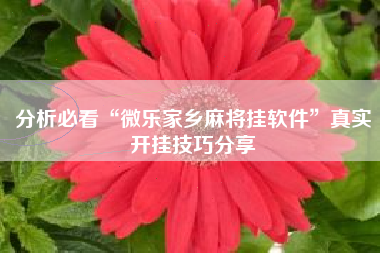 分析必看“微乐家乡麻将挂软件”真实开挂技巧分享