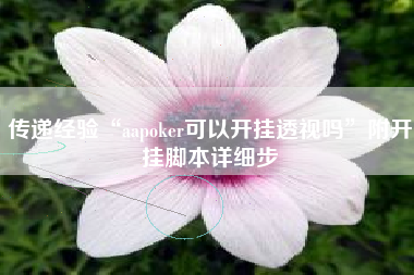 传递经验“aapoker可以开挂透视吗	”附开挂脚本详细步