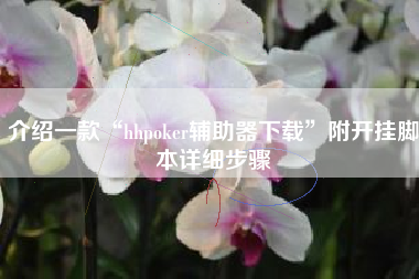 介绍一款“hhpoker辅助器下载”附开挂脚本详细步骤