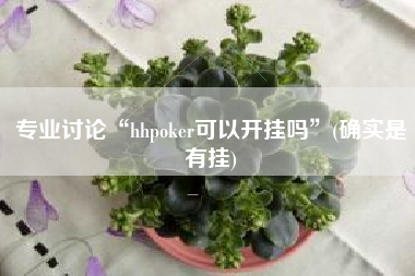 专业讨论“hhpoker可以开挂吗”(确实是有挂)