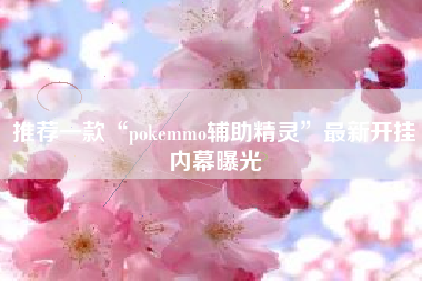 推荐一款“pokemmo辅助精灵	”最新开挂内幕曝光