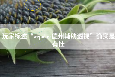 玩家综述“wepoker德州辅助透视”确实是有挂