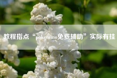 教程指点“pokemmo免费辅助”实际有挂
