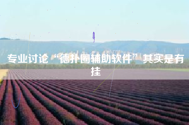 专业讨论“德扑圈辅助软件”其实是有挂