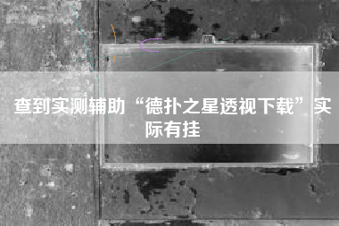 查到实测辅助“德扑之星透视下载”实际有挂
