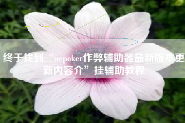 终于找到“wepoker作弊辅助器最新版本更新内容介”挂辅助教程