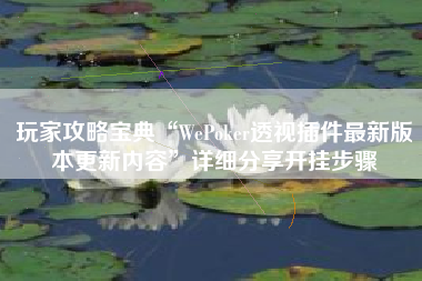 玩家攻略宝典“WePoker透视插件最新版本更新内容”详细分享开挂步骤