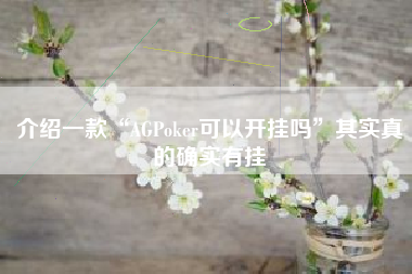介绍一款“AGPoker可以开挂吗”其实真的确实有挂
