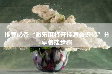 推荐必备“微乐麻将开挂怎么识破	”分享装挂步骤