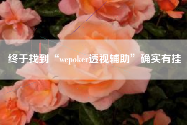 终于找到“wepoker透视辅助	”确实有挂