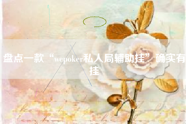 盘点一款“wepoker私人局辅助挂	”确实有挂