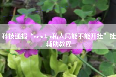 科技通报“wepoker私人局能不能开挂	”挂辅助教程