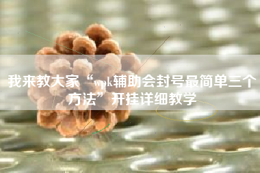 我来教大家“wpk辅助会封号最简单三个方法”开挂详细教学