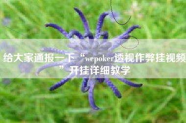 给大家通报一下“wepoker透视作弊挂视频”开挂详细教学