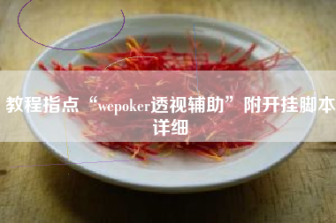 教程指点“wepoker透视辅助”附开挂脚本详细