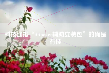 科技通报“AApoker辅助安装包”的确是有挂