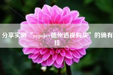 分享实测“wepoker德州透视购买”的确有挂