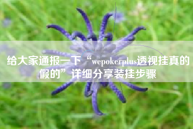 给大家通报一下“wepokerplus透视挂真的假的	”详细分享装挂步骤