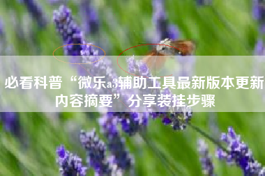 必看科普“微乐a3辅助工具最新版本更新内容摘要	”分享装挂步骤